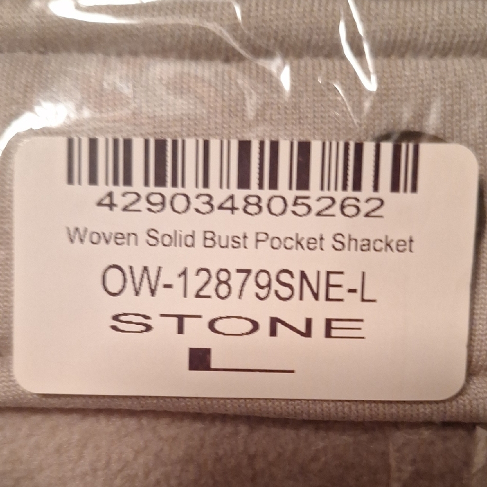 AMARYLLIS Louvre  Button-Up Shacket in Stone - Picture 10 of 11